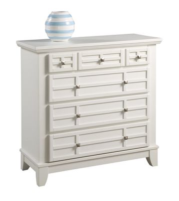 Arts and Crafts Drawer Chest in White - Home Styles - 5182-41