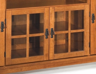 Arts and Crafts Entertainment Credenza in Cottage Oak - Home Styles - 5180-10