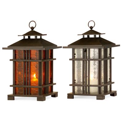 Arts and Crafts Lanterns (Set of 2) - IMAX - 5724-2