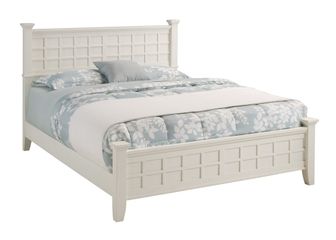 Arts and Crafts Queen Size Bed in White - Home Styles - 5182-500
