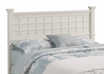 Arts and Crafts Queen Size Headboard and Night Stand in White - Home Styles - 5182-5015