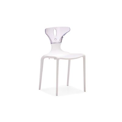 Askew Dining Chair in White - Set of 4 - Zuo