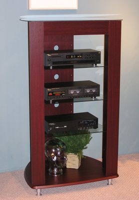 Audio Entertainment Stand in Cherry - 4D Concepts - 64623