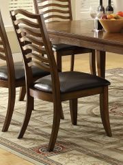 Avery Wavy Slat Back Side Chair with Vinyl Seat - Set of 2 - 103542