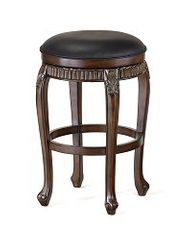 Backless Fleur de Lis Wood Swivel Counter Stool - 30"(H) - Hillsdale - 62994