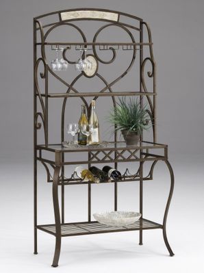 Baker's Rack - Brookside Fossil Stone Baker's Rack - Hillsdale Furniture - 4815-850