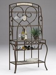 Baker's Rack - Brookside Fossil Stone Baker's Rack - Hillsdale Furniture - 4815-850