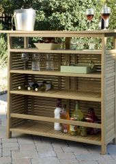 Bali Hai Bar Cabinet in Natural - Home Styles - 5660-99