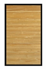Bamboo Rug - 5' x 8' - Contemporary Natural with Black Border - AMB0036-0058