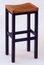 Bar Stool - 29 Inch Bar Stool in Black With Oak Finished Seat - 5644-88