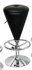 Bar Stool - Sugar Cone Bar Stool in Black / Black - LumiSource - BS-CONE-BK-BK