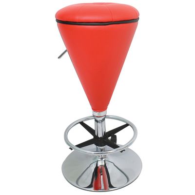 Bar Stool - Sugar Cone Bar Stool in Red / Black - LumiSource - BS-CONE-R-BK