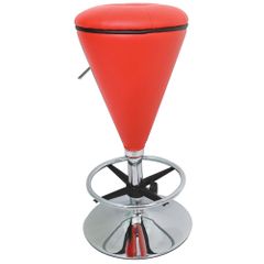 Bar Stool - Sugar Cone Bar Stool in Red / Black - LumiSource - BS-CONE-R-BK