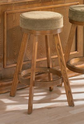 Bar Stool with Cushion Seat in Oak - Coaster