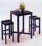 Bar Table and 2 Stools Set in Black - 59823-58