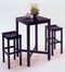 Bar Table and 2 Stools Set in Black - 59823-58
