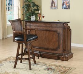 Bar Unit and Stool Set in Brown - Coaster - 100173-4-DSET