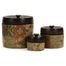 Barberry Handpainted Storage Canisters (Set of 3) - IMAX - 5499-3