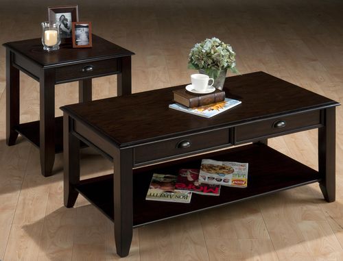 Bartley Oak 2PC Cocktail and End Table Set - 459-1