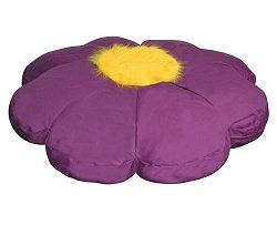 Bean Bag Chair Flower Shaped in Purple/Yellow - Child Plush - 30-8032-618
