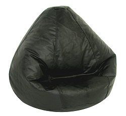 Bean Bag Chair Kids Large in Ebony Vinyl - Lifestyle - 30-1021-301