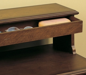 Bed Steps with Drawer - Attic Cherry "Antique Cherry" - Powell Furniture - 961-535