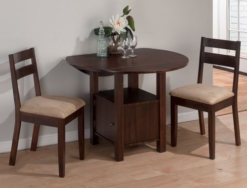 Bedford Acacia 3PC Drop Leaf Table & Side Chair Set - 743-40