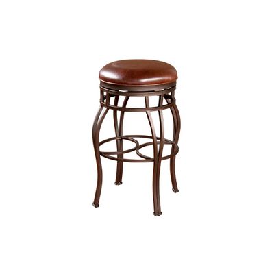 Bella Backless Leather Bar Stool in Pepper - American Hertiage - AH-126715PP-L32-2