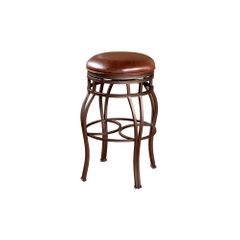 Bella Backless Leather Bar Stool in Pepper - American Hertiage - AH-126715PP-L32-2