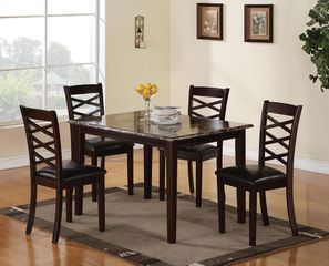 Bentley 5PC Table & Chair Set in Brown Cherry - 150157