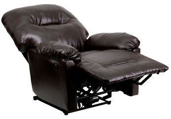 Bentley Brown Leather Chaise Power Recliner - AM-P9350-9075-GG