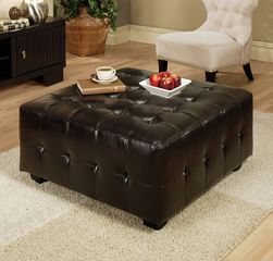 Bentley Leather Square Cocktail Ottoman - Abbyson Living - LI-HT001-OT