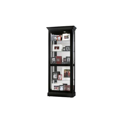 Berends Black Satin Curio Cabinet - Howard Miller