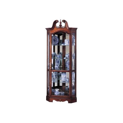 Berkshire Corner Curio Cabinet with Glass Shelves - Howard Miller