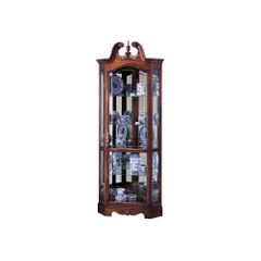 Berkshire Corner Curio Cabinet with Glass Shelves - Howard Miller