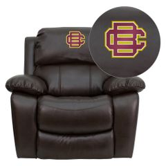 Bethune-Cookman University Wildcats Brown Leather Rocker Recliner - MEN-DA3439-91-BRN-41005-EMB-GG