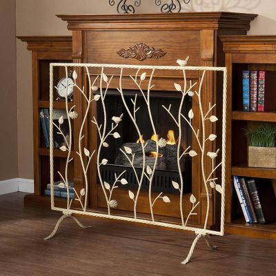 SEI Bird and Branch French Vanilla Fireplace Screen