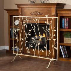 SEI Bird and Branch French Vanilla Fireplace Screen