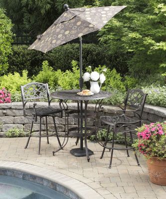 Biscayne 3-Piece Bistro Set in Rust Brown - Home Styles - 5555-359