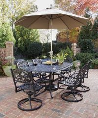 Biscayne 7-Piece Outdoor Dining Set in Black - Home Styles - 5554-335