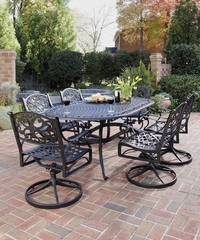 Biscayne 7-Piece Outdoor Dining Set in Black - Home Styles - 5554-335