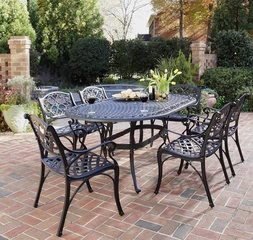 Biscayne 7-Piece Outdoor Dining Set in Black - Home Styles - 5554-338