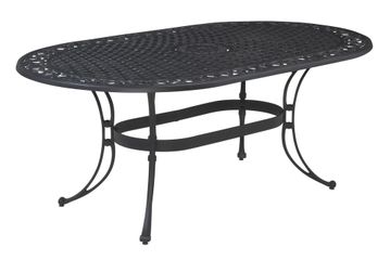 Biscayne Oval Outdoor Dining Table in Black - Home Styles - 5554-33