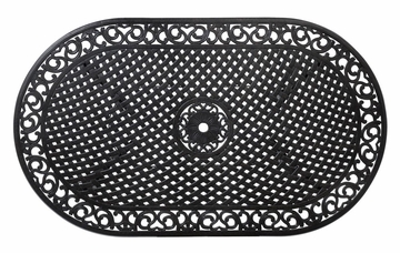 Biscayne Oval Outdoor Dining Table in Black - Home Styles - 5554-33