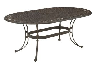 Biscayne Oval Outdoor Dining Table in Rust Brown - Home Styles - 5555-33