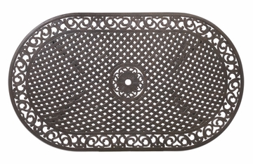 Biscayne Oval Outdoor Dining Table in Rust Brown - Home Styles - 5555-33