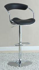Black Adjustable Bar Stool - Set of 2 - 120386