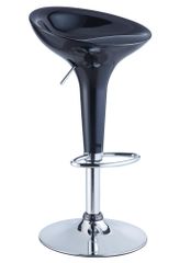 Black and Chrome Adjustable Height Bar Stool (Set of 2) - Powell Furniture - 212-431-SET