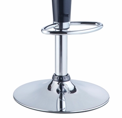 Black and Chrome Adjustable Height Bar Stool (Set of 2) - Powell Furniture - 212-431-SET