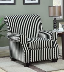 Black and White Stripes Accent Chair - 902085
